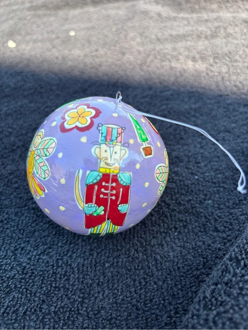 Crate & Barrel hand painted Nutcracker Christmas ornaments paper mache decor